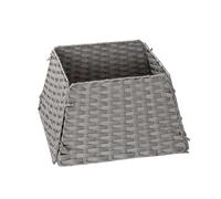 Samuel Alexander Foldable Rattan Christmas Tree Skirt in Grey Samuel Alexander Grey