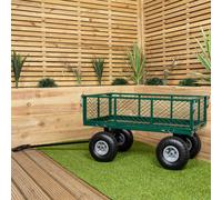 Samuel Alexander Green Heavy Duty Metal Festival Garden Truck Trolley With Pull Handle