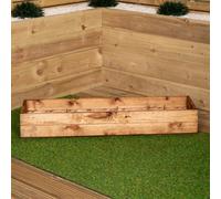 Samuel Alexander Hand Made 102Cm X 28Cm X 14Cm Rustic Wooden Garden Window Trough Flower Planter