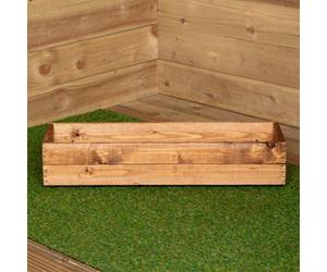 Samuel Alexander Hand Made 76Cm X 23Cm X 14Cm Rustic Wooden Garden Window Trough Flower Planter