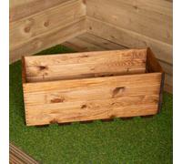 Samuel Alexander Handmade 78X32X30Cm Rustic Wooden Open Top Garden Trough Flower Bed Planter