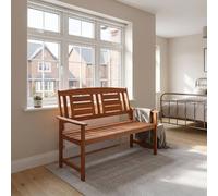 Samuel Alexander Hawkshead 2 Seater Hardwood Indoor Bench in Brown Samuel Alexander Brown