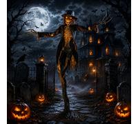 Samuel Alexander Home Accents 15Ft Giant Sized Animated Led Worricrow Scarecrow
