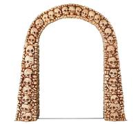 Samuel Alexander Home Accents 7.5ft Tall Skull & Bones Halloween Entrance Archway Decoration in Brown Samuel Alexander Brown