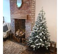 Samuel Alexander Kaemingk 6Ft (180Cm) Flocked Snowy Imperial Pine Hinged Christmas Trees