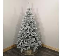 Samuel Alexander Kaemingk 8ft (240cm) Flocked Snowy Imperial Pine Hinged Christmas Trees