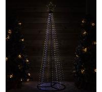 Samuel Alexander Light up Christmas Pyramid Cone Tree with 308 White & Warm White LEDs Samuel Alexander White