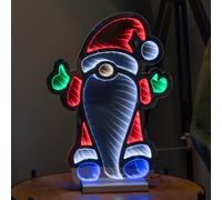 Samuel Alexander Light up Standing Gnome Infinity Decoration on Wooden Base with LEDs Samuel Alexander Multicolor