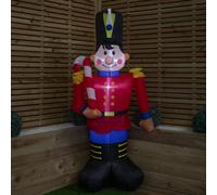 Samuel Alexander Light up Toy Soldier with Candy Cane Inflatable Decoration | Size: 6ft Samuel Alexander Multicolor 6ft
