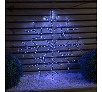 61cm Light up Twinkling Christmas Snowflake with 196 White LEDs