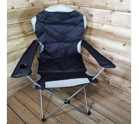 Samuel Alexander Luxury Padded High Back Folding Outdoor / Camping / Fishing Chair in Black