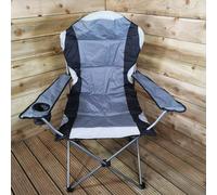 Samuel Alexander Luxury Padded High Back Folding Outdoor / Camping / Fishing Chair In Grey