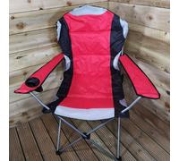 Samuel Alexander Luxury Padded High Back Folding Outdoor / Camping / Fishing Chair In Red