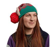 Samuel Alexander Luxury Red and Green Cotton Christmas Beanie Elf Hat