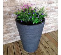 Samuel Alexander Medium Grey Charcoal Effect Garden Trojan Plant Pot 56Cm Tall 38Cm Wide