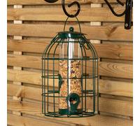 Samuel Alexander Metal Hanging Bird Feeder with Squirrel Guard - Durable Mesh Feeder for Seed Mixes & Sunflower Seeds