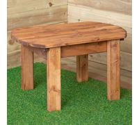 Samuel Alexander Outdoor Chunky Wooden Traditional Rustic Coffee Table in Brown Samuel Alexander Brown
