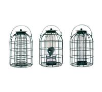 Samuel Alexander Pack Of 3 Hanging Nut Seed & Fat Ball Bird Feeders With Squirrel Guard