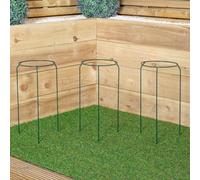 Samuel Alexander Pack Of 3 Tom Chambers Green Metal Herbaceous Garden Plant Support Rings Small