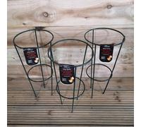 Samuel Alexander Pack Of 3 Tom Chambers Urban Green Conical Garden Plant Support Ring 20Cm Small