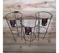 Samuel Alexander Pack of 3 Tom Chambers Urban Green Conical Garden Plant Support Ring 20cm- Small in Dark Green Samuel Alexander Dark Green