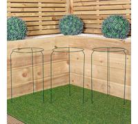 Samuel Alexander Pack Of 3 Tom Chambers Urban Metal Herbaceous Garden Plant Support Ring Medium 30Cm X 50Cm