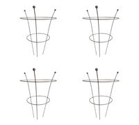 Pack of 4 Tom Chambers Herbaceous Bare Rusted Steel Garden Plant Support Medium 54cm x 40cm