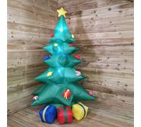Samuel Alexander Premier 2.4M Inflatable Outdoor Led Light Up Christmas Tree With Parcels