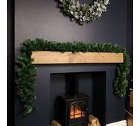 Samuel Alexander Premier 270Cm (9Ft) X 25Cm Plain Green Christmas Garland Decoration