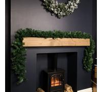 Samuel Alexander Premier 270cm (9ft) x 25cm Plain Green Christmas Garland Decoration | Size: 270 cm (9ft) x 25 cm Samuel Alexander Green 270 cm (9ft) x 25 cm