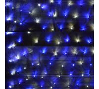 Samuel Alexander Premier 3.5m x 1.2m 360 LED Multi Action Christmas Net Window Light Blue & White