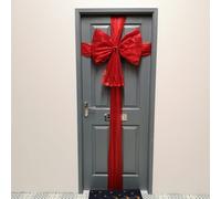 Samuel Alexander Premier 48x60cm Red Christmas Door Bow with Door Ribbon Wrap