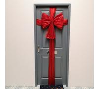 Samuel Alexander Premier 48X60Cm Red Christmas Door Bow With Door Ribbon Wrap