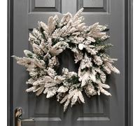 Samuel Alexander Premier 50cm Lapland Flocked Wreath with PE and PVC Tips
