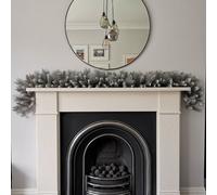 Samuel Alexander Premier 6Ft (1.8M) Christmas Silver Garland With Some Glitter Tips