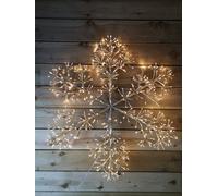 Samuel Alexander Premier 90Cm Gold Starburst Snowflake Wall Window Decoration With 660 Warm White Leds