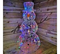 Samuel Alexander Premier - 90cm Lit Soft Acrylic Christmas Snowman With 80 Multi LED