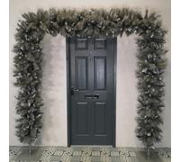 Samuel Alexander Premier Indoor 7.5ft Silver Christmas Wrapped PVC Branches Tree Arch With 1070 Tips