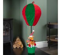 Samuel Alexander Red & Green Razza Rat Hot Air Balloon Hanging Christmas Decoration Samuel Alexander Multicolor