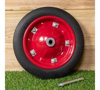 Samuel Alexander Replacement 13" X 3" Puncture Proof Or Solid Wheelbarrow Wheel With Axle