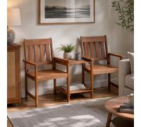 Samuel Alexander Rydal 2 Seater Wooden Indoor Love Seat With Central Table