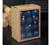 Samuel Alexander Set Of 24 60mm Shatterproof Christmas Tree Baubles In Midnight Blue