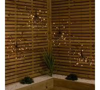 Set of 4 45cm Brown Sparkle Ball Light with 200 Warm White LEDs with Cool White Flashing LED Samuel Alexander White One Size