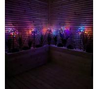 Samuel Alexander Set of 5 Battery Operated Multi Function Rainbow LED Sparkler Path Lights Christmas Decoration with Timer Samuel Alexander Multicolor