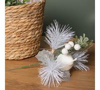 Samuel Alexander Set Of 6 19Cm Christmas Pick Decoration With White Apple And Pear