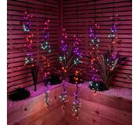 Samuel Alexander Set Of 6 Drop Tree Multi Action Christmas Clusterbrights With 384 Rainbow Leds