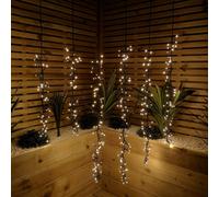 Samuel Alexander Set Of 6 Drop Tree Multi Action Christmas Clusterbrights With 384 Warm White