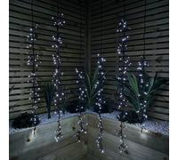Samuel Alexander Set Of 6 Drop Tree Multi Action Christmas Clusterbrights With 384 White Leds