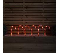 Samuel Alexander Set of 6 Light up Red & White Candy Cane Christmas Path Lights Samuel Alexander Red