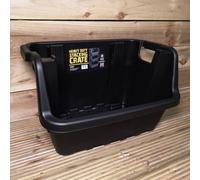 Samuel Alexander Singular 59 x 41 x 36cm Heavy Duty Stackable Crate / Pick Bin with Handles in Black | Size: 59 x 41 x 36 cm Samuel Alexander Black 59 x 41 x 36 cm